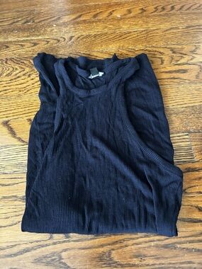 COS Black Ribbed Sleeveless Top